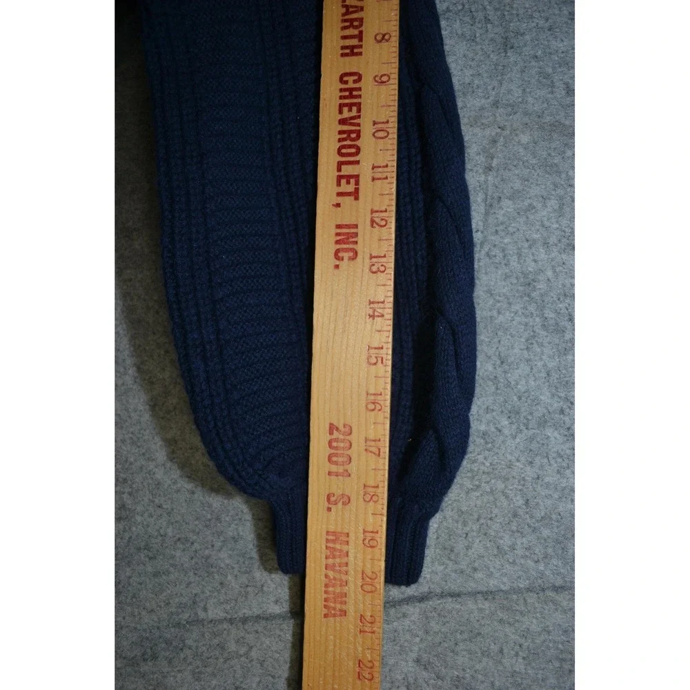 Nation LTD Cardigan Sweater Womens M Navy Cable Knit Alpaca Pockets‎ Los Angeles - Picture 15 of 16